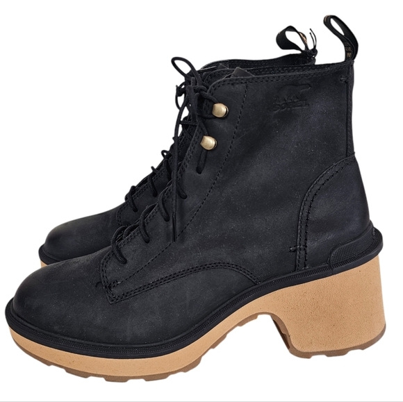 Sorel Shoes - Sorel Hi-Line Lace Up Lug Combat Boots leather Chunky Waterproof